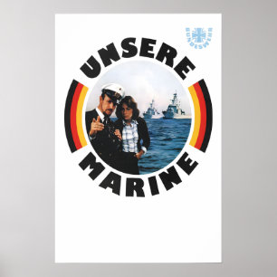 Poster Allemagne de l'Ouest Notre Marine Bundeswehr Recru