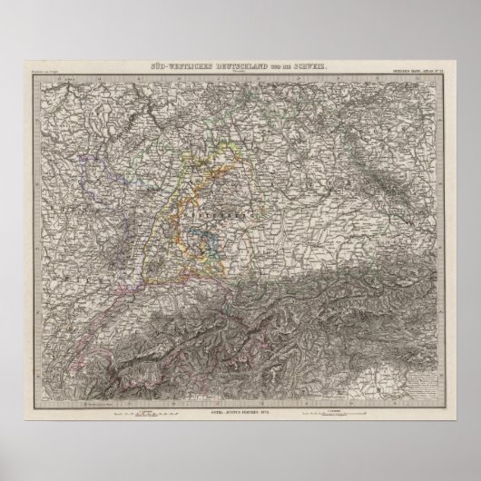 Poster Allemagne du Sud-Ouest et Suisse (Devant)