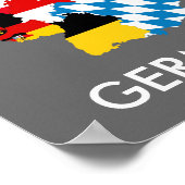 Poster allemagne pays régions drapeau carte province symb (Coin)