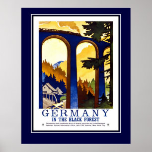 Poster Allemagne Vintage voyage La Forêt-Noire Grande Tai