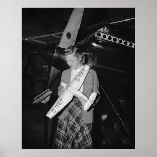 Poster Allemand Airplane, 1938 de modèle d'échelle