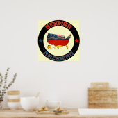 Poster allemand américain drapeaux (Cuisine)