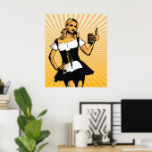 Poster allemand de la fille Bierfest (Bureau à domicile)