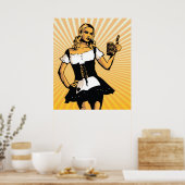 Poster allemand de la fille Bierfest (Cuisine)