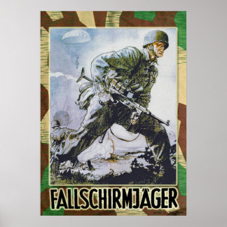 Poster Allemand Fallschirmjaeger
