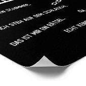 Poster Allemand _ _ Ich Weiß Es Nicht (Coin)