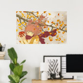 Poster Allemand pour l'automne (Bureau à domicile)