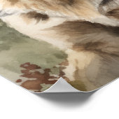 Poster allemand Shepherd Chien Art Imprimer Poster (Coin)