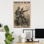 Poster allemand WW1 Knights of the Air (Bureau à domicile)