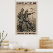 Poster allemand WW1 Knights of the Air (Cuisine)