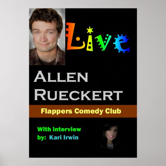 Poster Allen Rueckert LIVE (Devant)