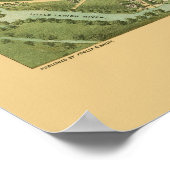 Poster Allentown, PA Carte panoramique - 1879 (Coin)