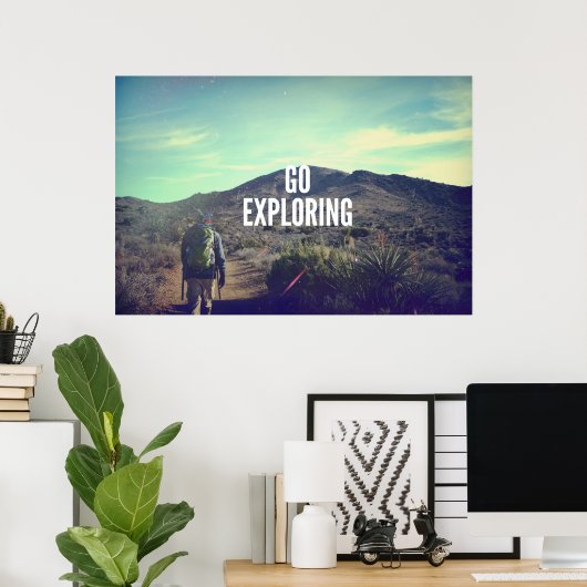 Poster Aller à la découverte (Bureau à domicile)