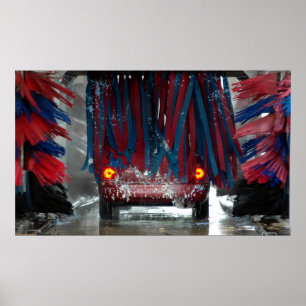 Poster aller au lavage de voiture