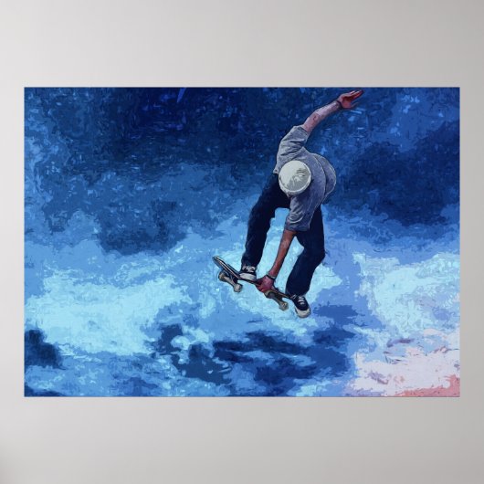 Poster Aller Au Ski - Skateboarder (Devant)