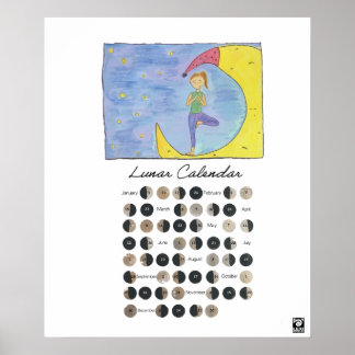 Poster Aller avec l'affiche de la lune