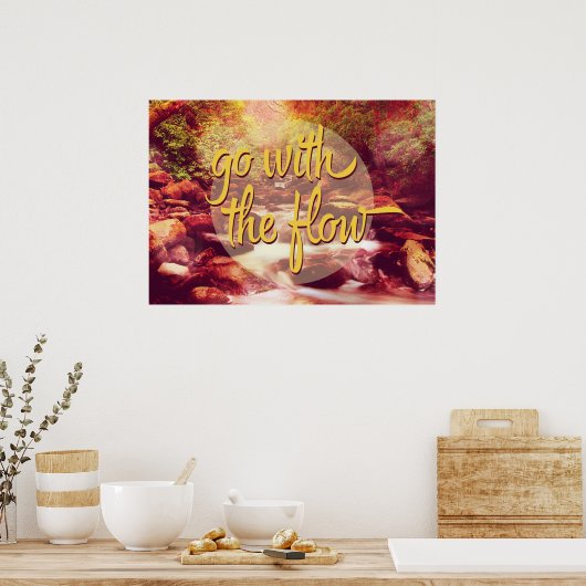 Poster Aller Avec Le Fleuve Flow (Cuisine)