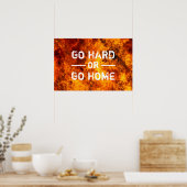 Poster Aller dur ou aller à la maison Gym Entraînement po (Cuisine)