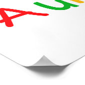 Poster Aller Être Une Tante Couleurs Primaires Cadeaux (Coin)