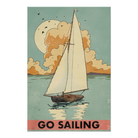 Poster Aller faire de la voile (Devant)
