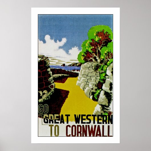 Poster Aller Great Western à Cornwall (Devant)