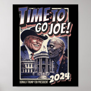 Poster Aller Joe Funny Pro Trump &amp; Zombie Biden 2024