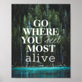 Poster Aller Là Où Vous Vous Sentez Le Plus Vivant Devis (Devant)