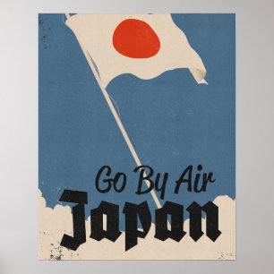 Poster Aller par avion Japon