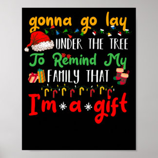 Poster Aller S'Allonger Sous L'Arbre Pajama Noël Noël