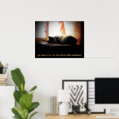 Poster Aller vers le soleil - Chat couché (Bureau à domicile)