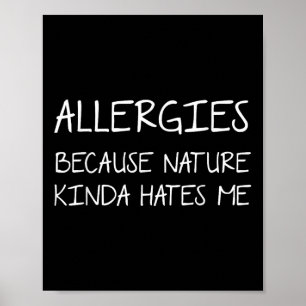 Poster Allergies amusantes Citer été saisonnier Allergie 