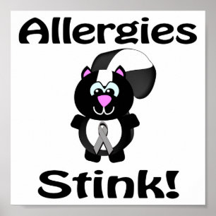 Poster Allergies puent Skunk Conception de sensibilisatio