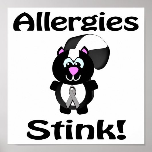 Poster Allergies puent Skunk Conception de sensibilisatio (Devant)