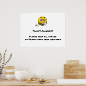 Poster allergique aux arachides (Cuisine)