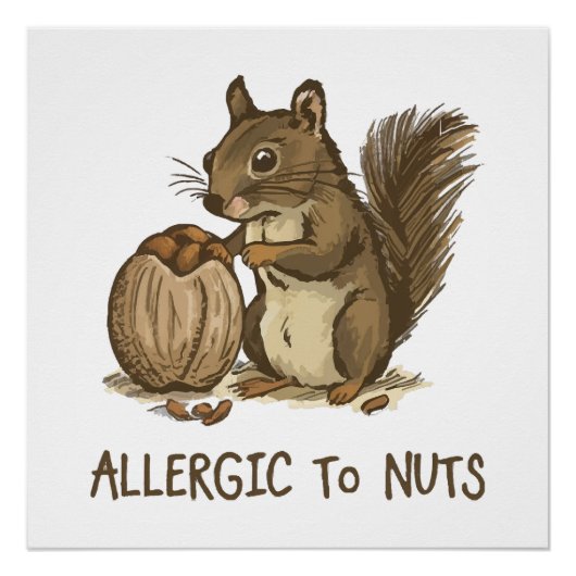 Poster Allergique aux noix (Devant)
