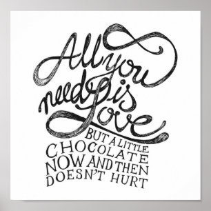 Poster - Alles wat je nodig hebt is Liefde en Choc