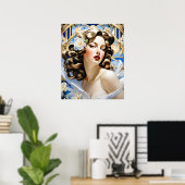 Poster Allesia de peinture Art Nouveau style Mucha (Bureau à domicile)