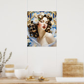 Poster Allesia de peinture Art Nouveau style Mucha (Cuisine)