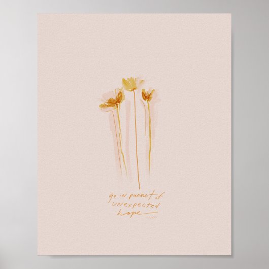 Poster "Allez à la recherche d'un espoir inattendu" (Devant)