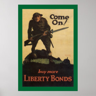 Poster Allez! - achetez plus d'obligations de la Liberté