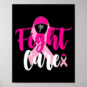 Poster Allez combattre Cure Rose Ruban Sensibilisation au