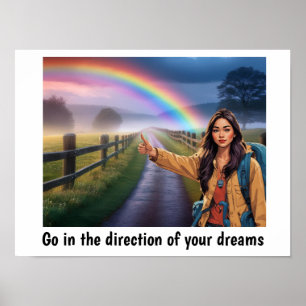 Poster Allez dans la direction de vos rêves