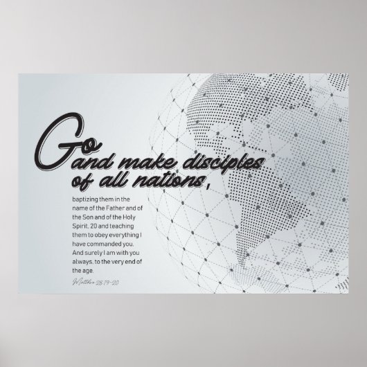 Poster Allez faire des disciples à toutes les nations (Devant)