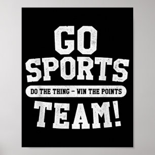 Poster Allez l'équipe sportive ! Sports amusants