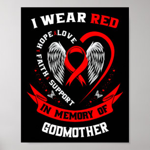 Poster Allez Rouge En Mémoire De La Tante Maladie Cardiaq
