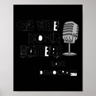 Poster Allez Voter Votre Voix S Sticker Save Democracy