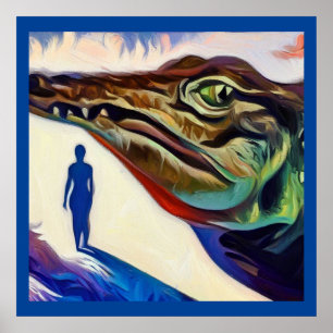 Poster Alligator animal de l'esprit 1