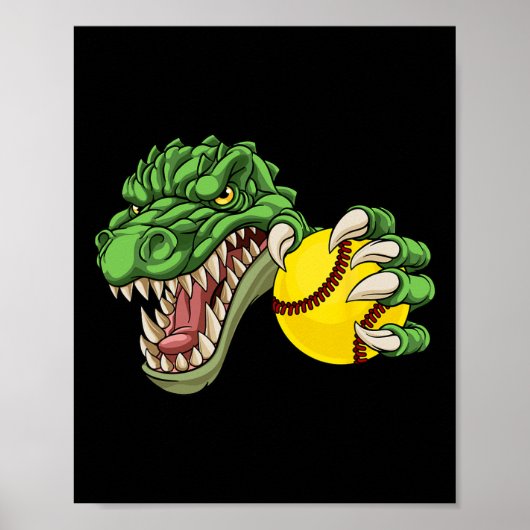 Poster Alligator Crocodile Dinosaur Softll Character  (Devant)