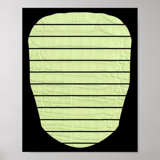 Poster Alligator Crocodile Lizard Dinosaure Belly Hallowe (Devant)