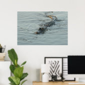 Poster Alligator dans l'eau (Bureau à domicile)